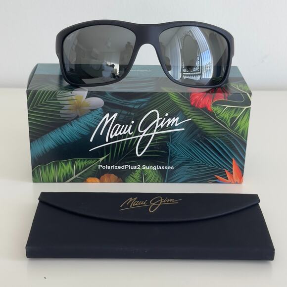 Maui Jim Southern Cross Sunglasses Black Gray Polarized MJ0815S-001 Made n Italy - Picture 1 of 10